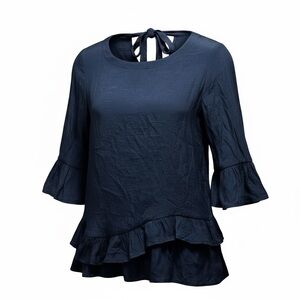Listicle Navy Blue Blouse- Small NWT